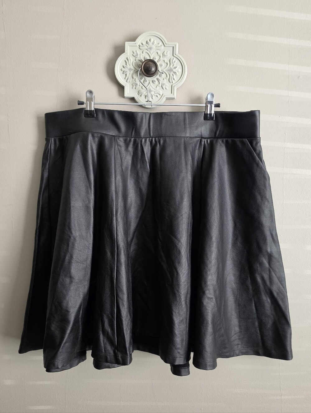 Torrid Faux Soft Coated Leather Skater Skirt -